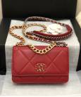 Клатч Сhan*l 19 Wallet on Chain Bag Red